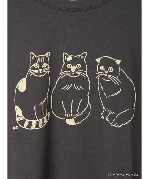 Samansa Mos2（サマンサ モスモス）の「【miyuki matsuo×Samansa Mos2】プルオーバー（Tシャツ/カットソー・レディース・グリーン/キナリ/チャコールグレー・F）」の6枚目の写真