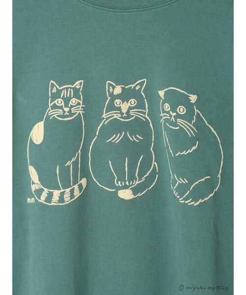 Samansa Mos2（サマンサ モスモス）の「【miyuki matsuo×Samansa Mos2】プルオーバー（Tシャツ/カットソー・レディース・グリーン/キナリ/チャコールグレー・F）」の7枚目の写真