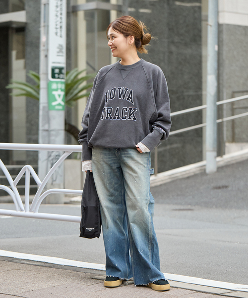 Champion(チャンピオン)の「【CHAMPION/チャンピオン】 for JS RW 11.5oz ワッペンツキスウェット(スウェット・レディース・チャコールグレー/ネイビー/ブラウン/グリーン・LARGE)」の5枚目の写真