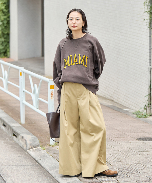 Champion(チャンピオン)の「【CHAMPION/チャンピオン】 for JS RW 11.5oz ワッペンツキスウェット(スウェット・レディース・チャコールグレー/ネイビー/ブラウン/グリーン・LARGE)」の6枚目の写真