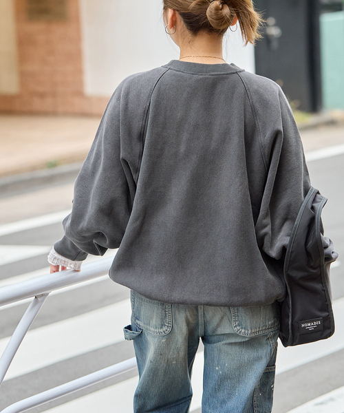 Champion(チャンピオン)の「【CHAMPION/チャンピオン】 for JS RW 11.5oz ワッペンツキスウェット(スウェット・レディース・チャコールグレー/ネイビー/ブラウン/グリーン・LARGE)」の11枚目の写真