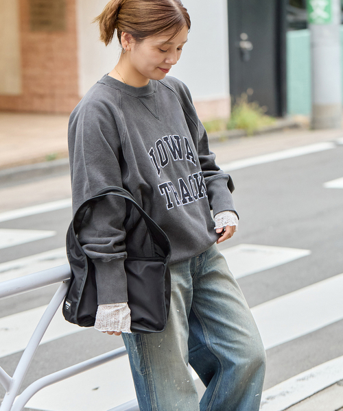 Champion(チャンピオン)の「【CHAMPION/チャンピオン】 for JS RW 11.5oz ワッペンツキスウェット(スウェット・レディース・チャコールグレー/ネイビー/ブラウン/グリーン・LARGE)」の12枚目の写真