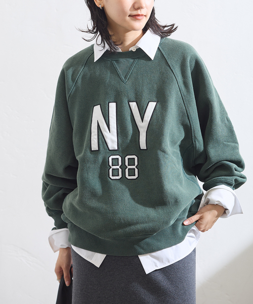 Champion(チャンピオン)の「【CHAMPION/チャンピオン】 for JS RW 11.5oz ワッペンツキスウェット(スウェット・レディース・チャコールグレー/ネイビー/ブラウン/グリーン・LARGE)」の21枚目の写真