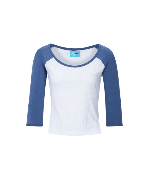 PLEASENOFOLLOW（プリーズノーフォロー）の「Solene Basic Raglan Long Sleeve Top (White)（Tシャツ/カットソー・レディース・その他・FREE）」の3枚目の写真