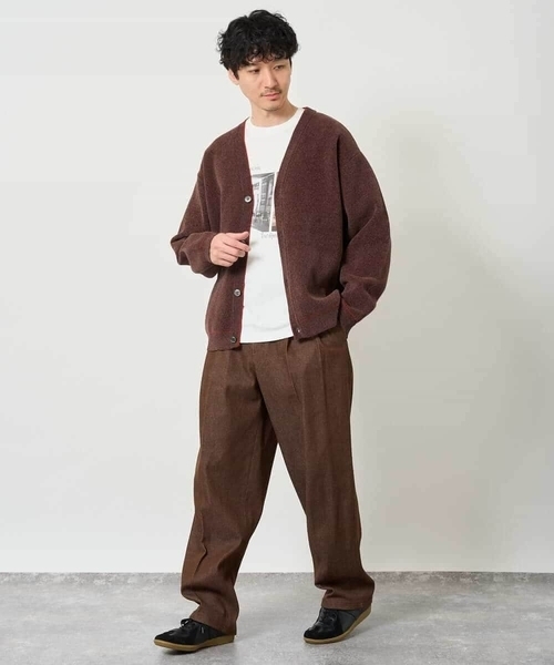 a.v.v(アーヴェヴェ)の「【洗濯機で洗える】ワンタックデニムスラックス(デニムパンツ・メンズ・ブラック/ブラウン・48)」の3枚目の写真