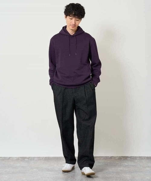 a.v.v(アーヴェヴェ)の「【洗濯機で洗える】ワンタックデニムスラックス(デニムパンツ・メンズ・ブラック/ブラウン・48)」の12枚目の写真