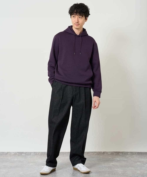 a.v.v(アーヴェヴェ)の「【洗濯機で洗える】ワンタックデニムスラックス(デニムパンツ・メンズ・ブラック/ブラウン・48)」の13枚目の写真
