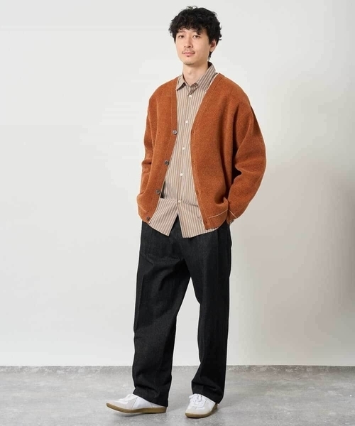 a.v.v(アーヴェヴェ)の「【洗濯機で洗える】ワンタックデニムスラックス(デニムパンツ・メンズ・ブラック/ブラウン・48)」の21枚目の写真