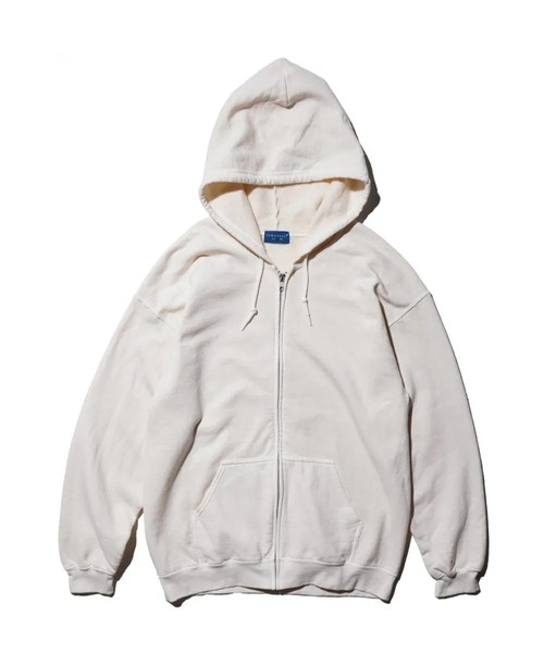 TOWNCRAFT(タウンクラフト)の「Towncraft pigment full zip hoddie(パーカー・メンズ・ピンク/ダークブラウン/ナチュラル/インディゴブルー/ライトグレー/ブラック・M/XL/L)」の1枚目の写真