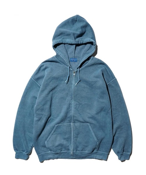 TOWNCRAFT(タウンクラフト)の「Towncraft pigment full zip hoddie(パーカー・メンズ・ピンク/ダークブラウン/ナチュラル/インディゴブルー/ライトグレー/ブラック・M/XL/L)」の5枚目の写真
