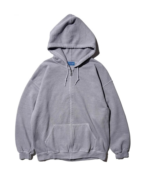 TOWNCRAFT(タウンクラフト)の「Towncraft pigment full zip hoddie(パーカー・メンズ・ピンク/ダークブラウン/ナチュラル/インディゴブルー/ライトグレー/ブラック・M/XL/L)」の3枚目の写真
