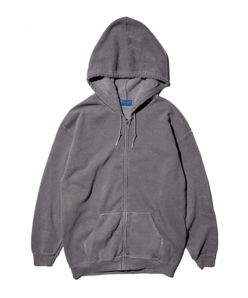 TOWNCRAFT(タウンクラフト)の「Towncraft pigment full zip hoddie(パーカー・メンズ・ピンク/ダークブラウン/ナチュラル/インディゴブルー/ライトグレー/ブラック・M/XL/L)」の2枚目の写真