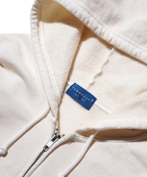 TOWNCRAFT(タウンクラフト)の「Towncraft pigment full zip hoddie(パーカー・メンズ・ピンク/ダークブラウン/ナチュラル/インディゴブルー/ライトグレー/ブラック・M/XL/L)」の7枚目の写真
