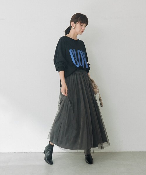 RIVE DROITE(リヴドロワ)の「【2WAY/2サイズ展開】チュールリバーシブルギャザースカート(秋服/冬服)(スカート・レディース・グレイッシュベージュ/チャコールグレー/ベージュ・36/38)」の11枚目の写真