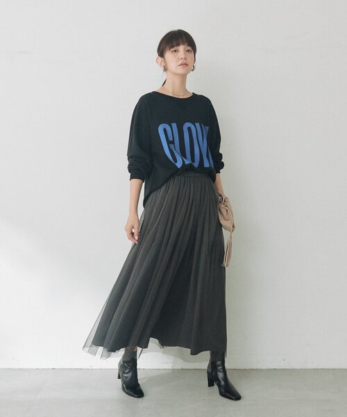 RIVE DROITE(リヴドロワ)の「【2WAY/2サイズ展開】チュールリバーシブルギャザースカート(秋服/冬服)(スカート・レディース・グレイッシュベージュ/チャコールグレー/ベージュ・36/38)」の12枚目の写真