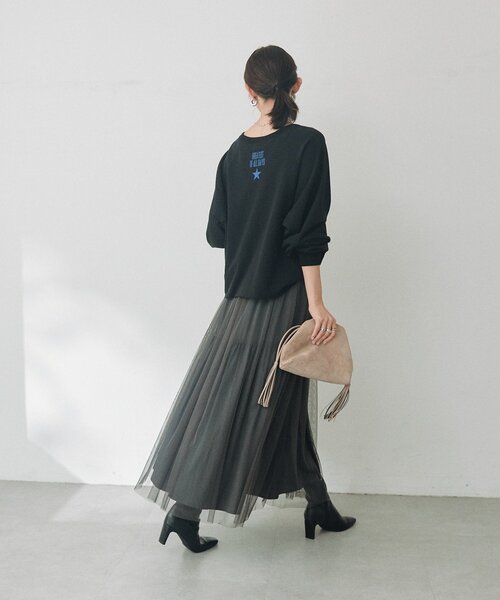 RIVE DROITE(リヴドロワ)の「【2WAY/2サイズ展開】チュールリバーシブルギャザースカート(秋服/冬服)(スカート・レディース・グレイッシュベージュ/チャコールグレー/ベージュ・36/38)」の14枚目の写真
