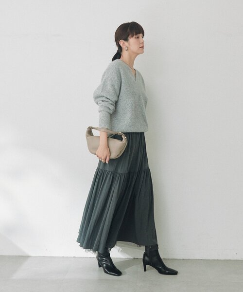 RIVE DROITE(リヴドロワ)の「【2WAY/2サイズ展開】チュールリバーシブルギャザースカート(秋服/冬服)(スカート・レディース・グレイッシュベージュ/チャコールグレー/ベージュ・36/38)」の20枚目の写真