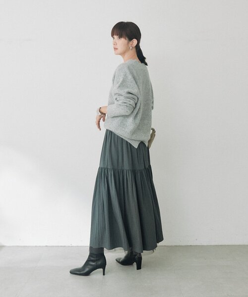 RIVE DROITE(リヴドロワ)の「【2WAY/2サイズ展開】チュールリバーシブルギャザースカート(秋服/冬服)(スカート・レディース・グレイッシュベージュ/チャコールグレー/ベージュ・36/38)」の21枚目の写真