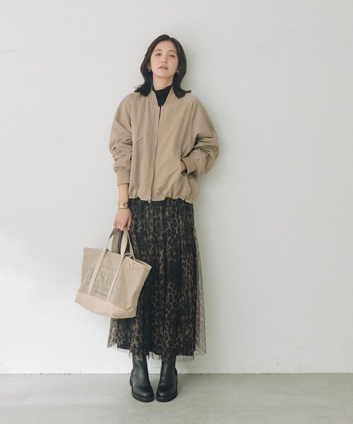 RIVE DROITE(リヴドロワ)の「【2WAY/2サイズ展開】チュールリバーシブルギャザースカート(秋服/冬服)(スカート・レディース・グレイッシュベージュ/チャコールグレー/ベージュ・36/38)」の9枚目の写真