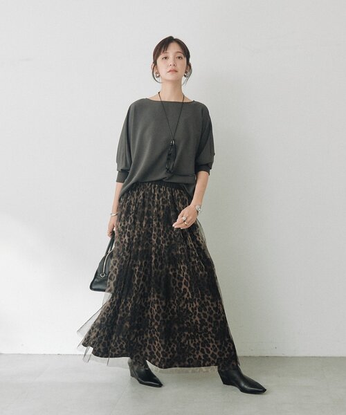 RIVE DROITE(リヴドロワ)の「【2WAY/2サイズ展開】チュールリバーシブルギャザースカート(秋服/冬服)(スカート・レディース・グレイッシュベージュ/チャコールグレー/ベージュ・36/38)」の10枚目の写真