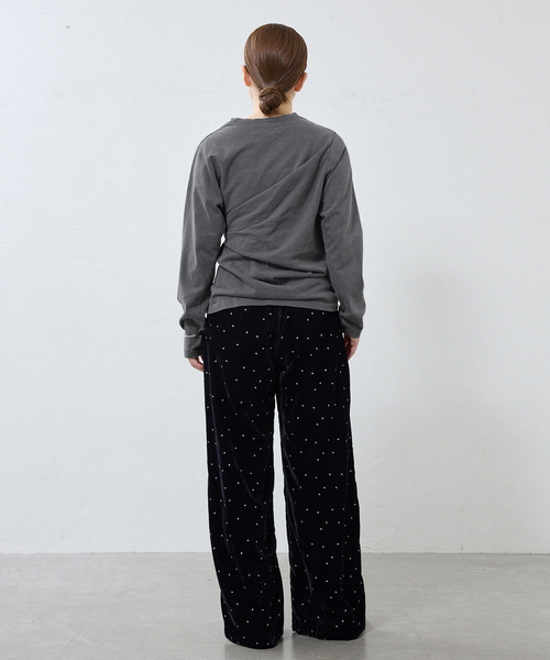 IENA（イエナ）の「ywy/ワイワイ 別注 TUCK DRAPE TOPS EX カットソー TUCK DRP VNTG（Tシャツ/カットソー・レディース・アイボリー/チャコールグレー・FREE）」の11枚目の写真