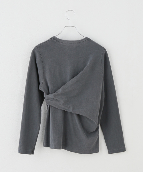 IENA（イエナ）の「ywy/ワイワイ 別注 TUCK DRAPE TOPS EX カットソー TUCK DRP VNTG（Tシャツ/カットソー・レディース・アイボリー/チャコールグレー・FREE）」の20枚目の写真
