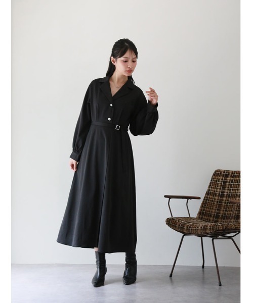fifth（フィフス）の「【cho____07セレクト】2wayスリーブトレンチ風シャツワンピース（ワンピース・レディース・モカ/ブラック・M/XS）」の15枚目の写真