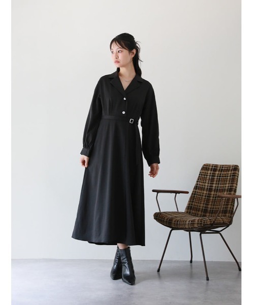 fifth（フィフス）の「【cho____07セレクト】2wayスリーブトレンチ風シャツワンピース（ワンピース・レディース・モカ/ブラック・M/XS）」の17枚目の写真