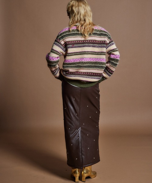 MAISON SPECIAL(メゾンスペシャル)の「【26WINTER PRE-ORDER】Jacquard Knit Cardigan/ジャガードニットカーディガン(カーディガン/ボレロ・レディース・ブラック/レッド/カーキ・FREE)」の7枚目の写真