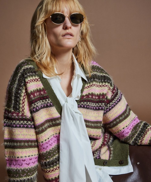 MAISON SPECIAL(メゾンスペシャル)の「【26WINTER PRE-ORDER】Jacquard Knit Cardigan/ジャガードニットカーディガン(カーディガン/ボレロ・レディース・ブラック/レッド/カーキ・FREE)」の8枚目の写真