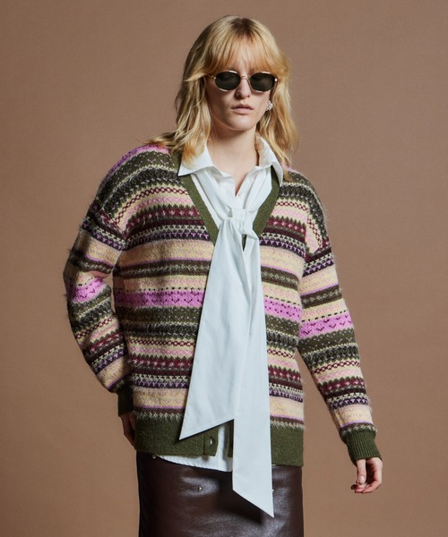 MAISON SPECIAL(メゾンスペシャル)の「【26WINTER PRE-ORDER】Jacquard Knit Cardigan/ジャガードニットカーディガン(カーディガン/ボレロ・レディース・ブラック/レッド/カーキ・FREE)」の9枚目の写真