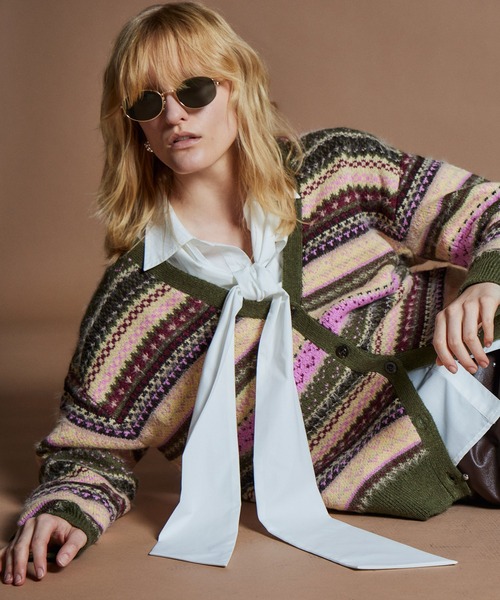 MAISON SPECIAL(メゾンスペシャル)の「【26WINTER PRE-ORDER】Jacquard Knit Cardigan/ジャガードニットカーディガン(カーディガン/ボレロ・レディース・ブラック/レッド/カーキ・FREE)」の11枚目の写真
