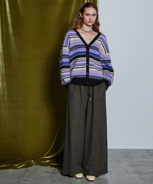 MAISON SPECIAL(メゾンスペシャル)の「【26WINTER PRE-ORDER】Jacquard Knit Cardigan/ジャガードニットカーディガン(カーディガン/ボレロ・レディース・ブラック/レッド/カーキ・FREE)」の12枚目の写真