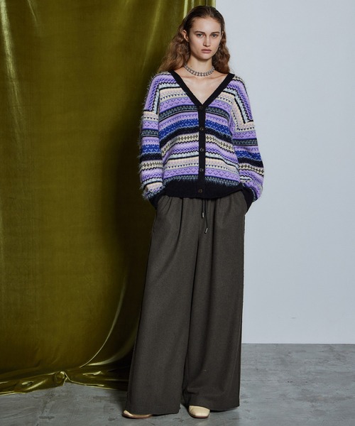 MAISON SPECIAL(メゾンスペシャル)の「【26WINTER PRE-ORDER】Jacquard Knit Cardigan/ジャガードニットカーディガン(カーディガン/ボレロ・レディース・ブラック/レッド/カーキ・FREE)」の13枚目の写真