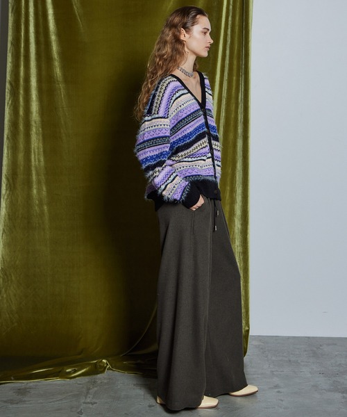 MAISON SPECIAL(メゾンスペシャル)の「【26WINTER PRE-ORDER】Jacquard Knit Cardigan/ジャガードニットカーディガン(カーディガン/ボレロ・レディース・ブラック/レッド/カーキ・FREE)」の14枚目の写真