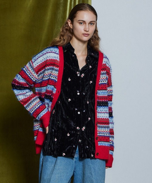 MAISON SPECIAL(メゾンスペシャル)の「【26WINTER PRE-ORDER】Jacquard Knit Cardigan/ジャガードニットカーディガン(カーディガン/ボレロ・レディース・ブラック/レッド/カーキ・FREE)」の20枚目の写真