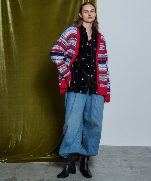 MAISON SPECIAL(メゾンスペシャル)の「【26WINTER PRE-ORDER】Jacquard Knit Cardigan/ジャガードニットカーディガン(カーディガン/ボレロ・レディース・ブラック/レッド/カーキ・FREE)」の17枚目の写真