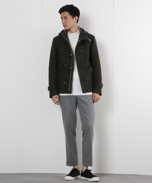 GLOBAL WORK（グローバルワーク）の「メルトンショートダッフルコート/719562 （ダッフルコート・メンズ・ブラック/カーキ・LARGE/X-LARGE/MEDIUM/SMALL）」の3枚目の写真