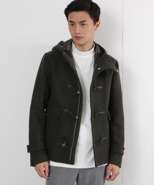 GLOBAL WORK（グローバルワーク）の「メルトンショートダッフルコート/719562 （ダッフルコート・メンズ・ブラック/カーキ・LARGE/X-LARGE/MEDIUM/SMALL）」の5枚目の写真