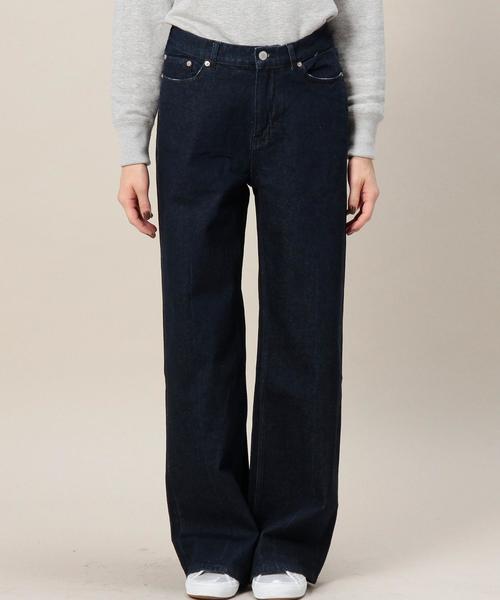 CHEAP MONDAY（チープマンデイ）の「＜CHEAP MONDAY＞Aライン ワイドデニムパンツΨ（デニムパンツ・レディース・ネイビー・26/27）」の3枚目の写真