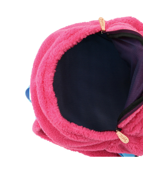 X-girl（エックスガール）の「FLEECE BACKPACK（バックパック/リュック・レディース・チャコールグレー/ベージュ/ピンク・ONE SIZE）」の8枚目の写真