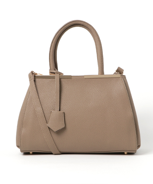 PLAIN CLOTHING（プレーンクロージング）の「ミドルハンドバッグ【PLAIN CLOTHING】（ハンドバッグ・レディース・カーキ/ブラック/バーガンディー/キャメル/モスグリーン・FREE）」の3枚目の写真