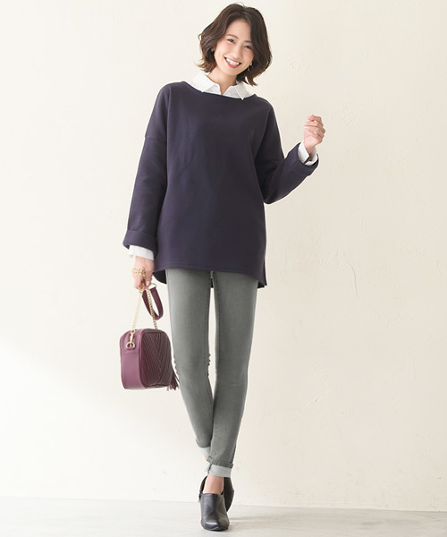 Pierrot（ピエロ）の「あったか裏起毛ストレッチスキニーデニム（デニムパンツ・レディース・ネイビー/ブルー系その他/ブルー系その他2/ブルー/ブラック/グレー/ブラック系その他/グレー系その他/インディゴブルー・L/SS/M/4L/3L/S/LL）」の18枚目の写真