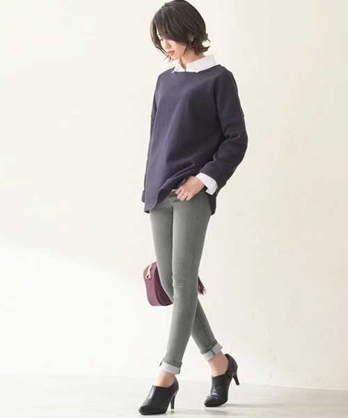 Pierrot（ピエロ）の「あったか裏起毛ストレッチスキニーデニム（デニムパンツ・レディース・ネイビー/ブルー系その他/ブルー系その他2/ブルー/ブラック/グレー/ブラック系その他/グレー系その他/インディゴブルー・L/SS/M/4L/3L/S/LL）」の19枚目の写真