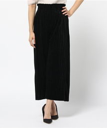 Re:EDIT | [リエディ]ベロアプリーツワイドパンツ[2016秋冬新作]ボトムス/パンツ/ワイドパンツ・ガウチョパンツ(その他パンツ)