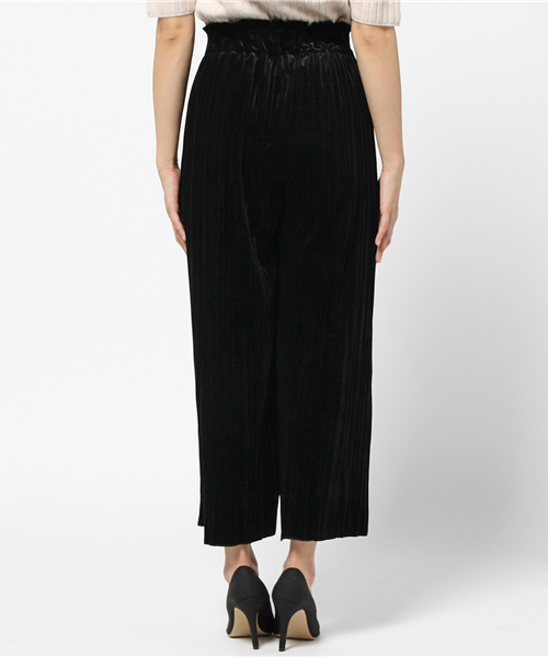 Re:EDIT（リエディ）の「[リエディ]ベロアプリーツワイドパンツ[2016秋冬新作]ボトムス/パンツ/ワイドパンツ・ガウチョパンツ（その他パンツ・レディース・ブラック/カーキ/グレー/ブラウン・MEDIUM）」の7枚目の写真