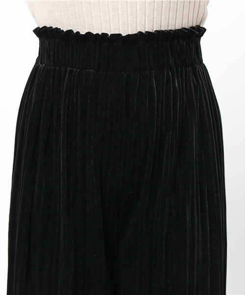 Re:EDIT（リエディ）の「[リエディ]ベロアプリーツワイドパンツ[2016秋冬新作]ボトムス/パンツ/ワイドパンツ・ガウチョパンツ（その他パンツ・レディース・ブラック/カーキ/グレー/ブラウン・MEDIUM）」の8枚目の写真