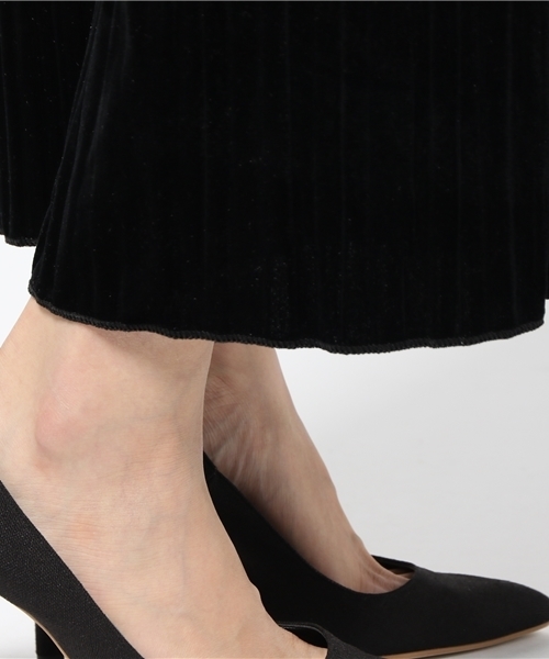 Re:EDIT（リエディ）の「[リエディ]ベロアプリーツワイドパンツ[2016秋冬新作]ボトムス/パンツ/ワイドパンツ・ガウチョパンツ（その他パンツ・レディース・ブラック/カーキ/グレー/ブラウン・MEDIUM）」の9枚目の写真