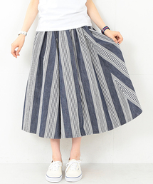 BEAMS BOY | BEAMS BOY / インディゴ ストライプ サーキュラー★(スカート)