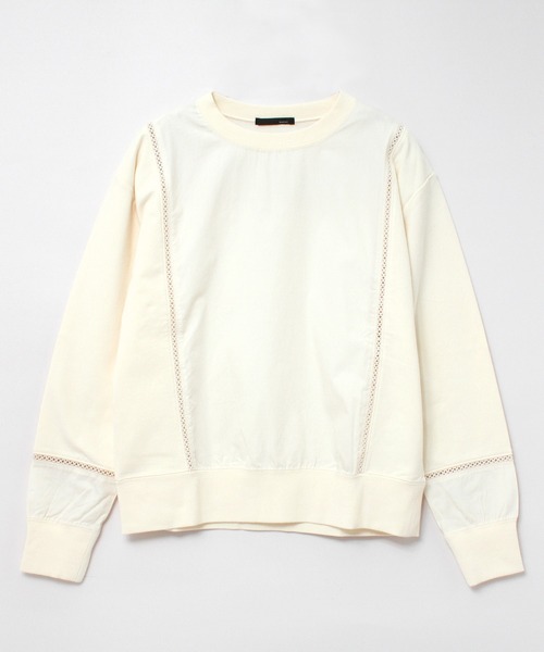 URCH RNA（アーチ アールエヌエー）の「M0259 フハクコンビレース使い長袖プルオーバー（Tシャツ/カットソー・レディース・キナリ/ネイビー/杢グレー・MEDIUM）」の7枚目の写真